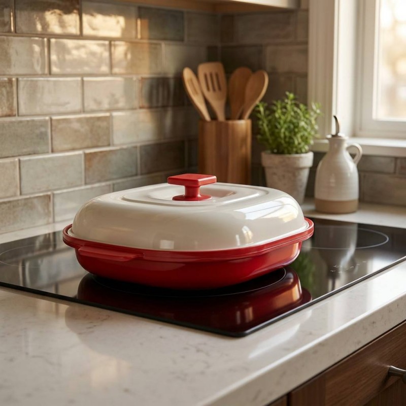 Grill multifonctionnel pour four à micro-ondes pour steaks et légumes