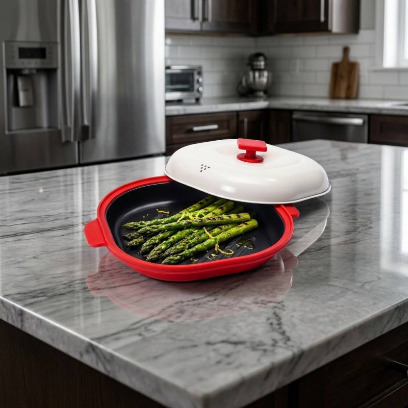 Grill multifonctionnel pour four à micro-ondes pour steaks et légumes