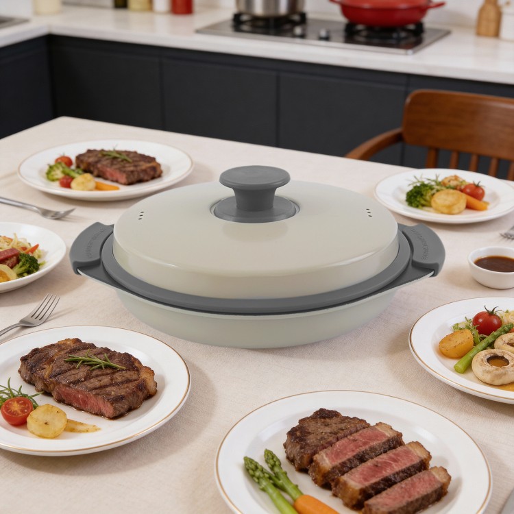 Multi-Pot Grill Micro-Ondes pour la Cuisson à Faible Huile et la Préparation des Repas