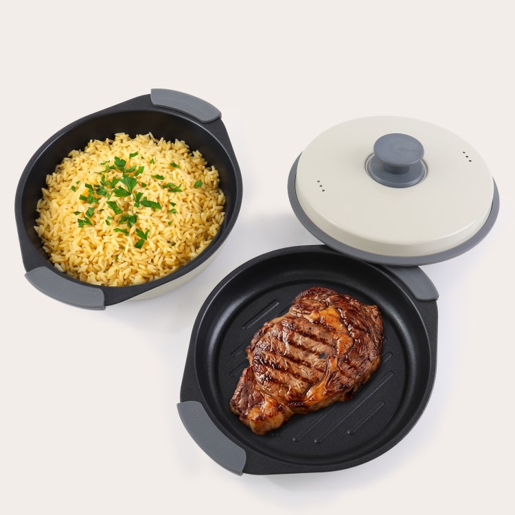Multi-Pot Grill Micro-Ondes pour la Cuisson à Faible Huile et la Préparation des Repas