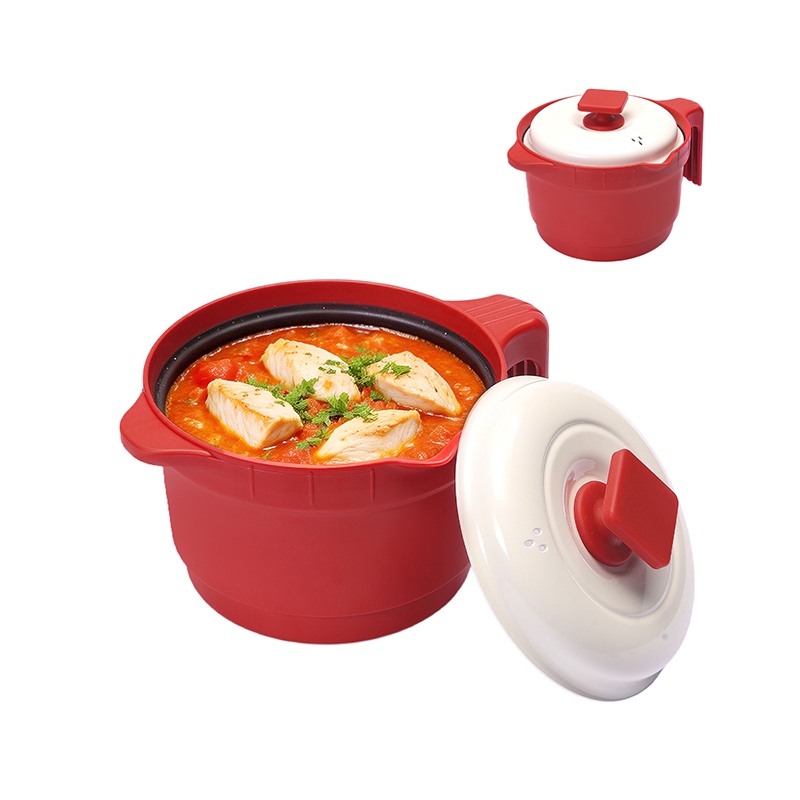 Rond avec couvercle en verre Micro-ondes Grill Multi-Pot